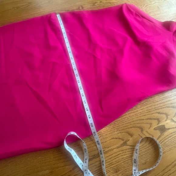NWT CHIARA BONI Guendaline Scuba Halter Cocktail Dress- Fuchsia- Size 44 US 8 - Picture 6 of 14